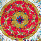 Hermes Carre 90 Scarf Silk Luna Park Amusement Merigo Land Navy — view 7
