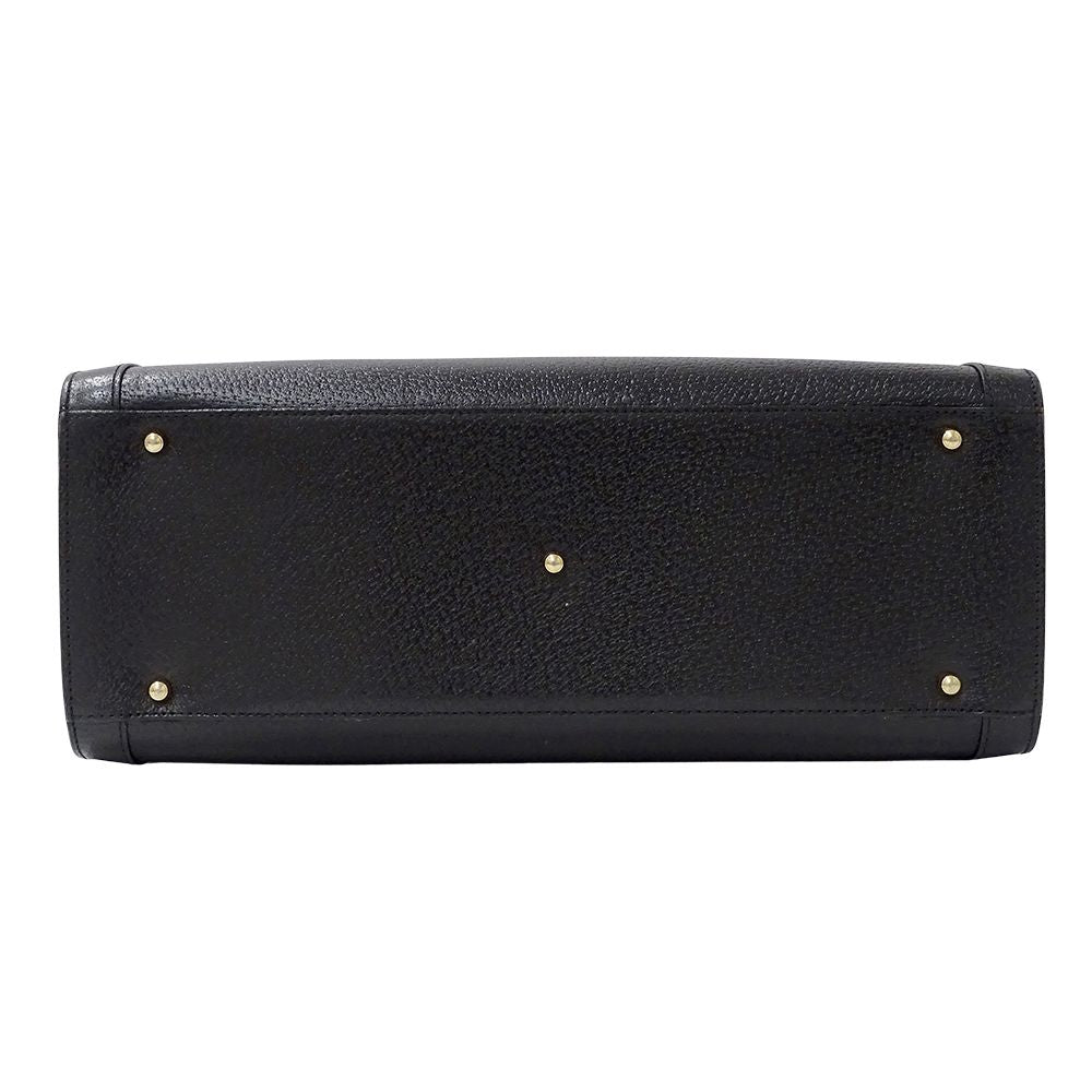 Gucci Tote Bamboo Leather Black Fashionable — view 3