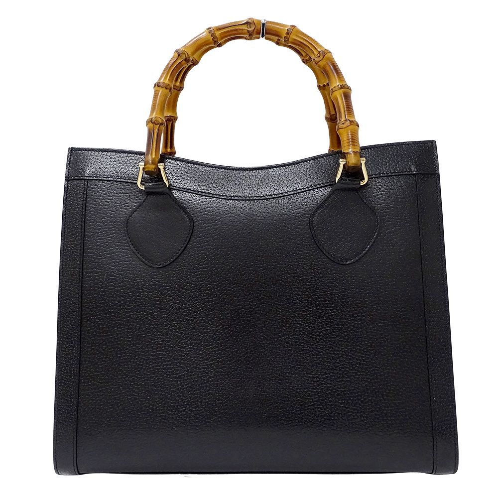 Gucci Tote Bamboo Leather Black Fashionable — view 2