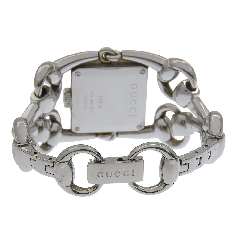 Gucci Signoria 116.3 Stainless Steel Quartz Analog Display White Shell — view 5