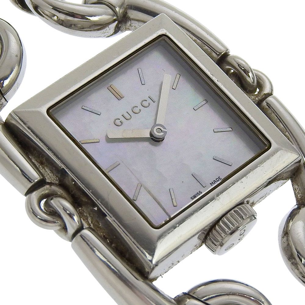 Gucci Signoria 116.3 Stainless Steel Quartz Analog Display White Shell — view 3