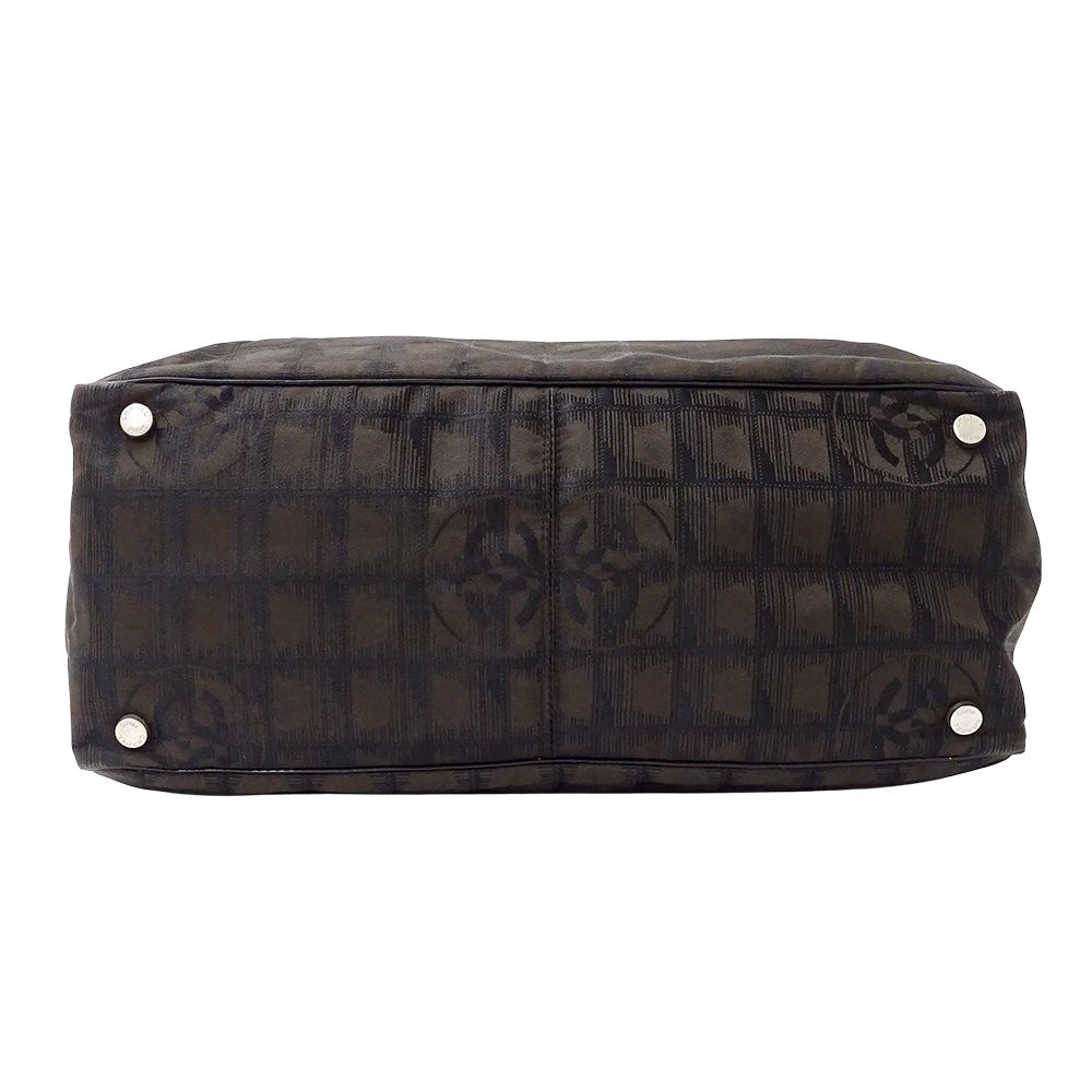 Chanel New Travel Tote MM Nylon Dark Brown — view 3
