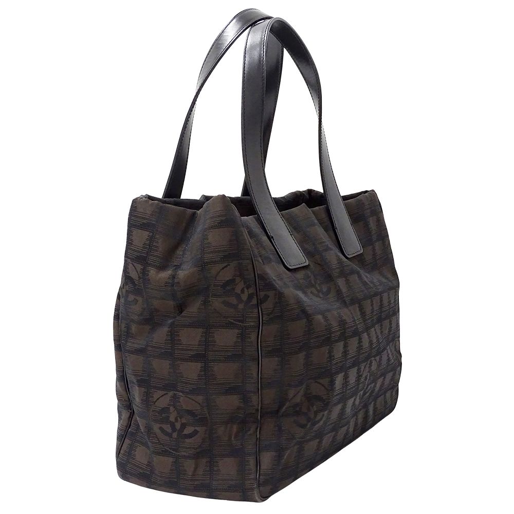 Chanel New Travel Tote MM Nylon Dark Brown — view 4