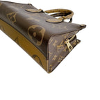 Louis Vuitton Monogram Tote On The Go East West Brown — view 6