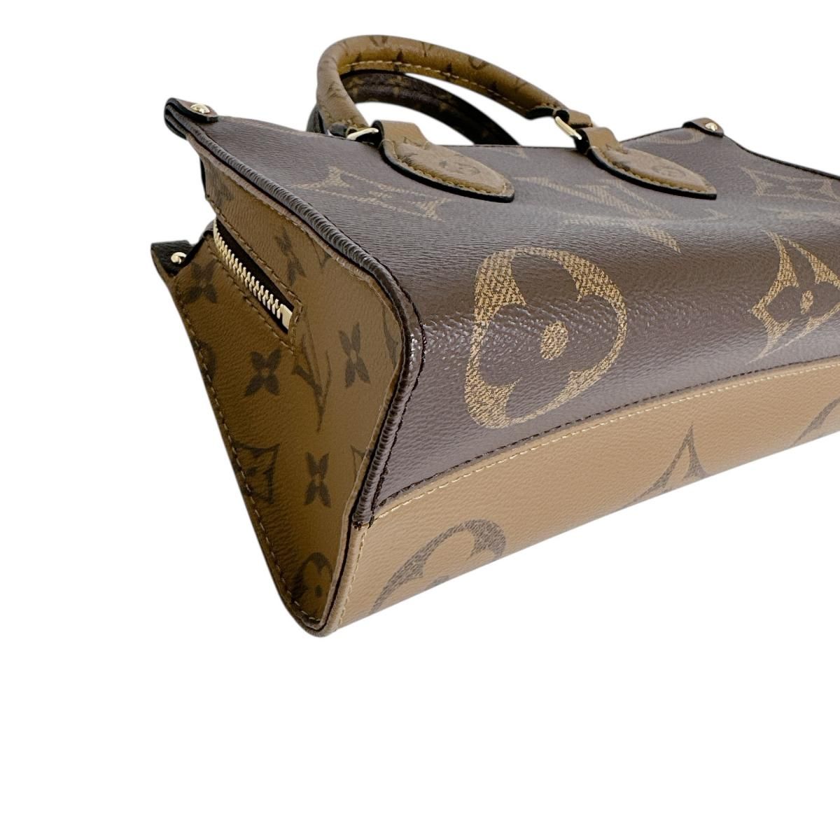 Louis Vuitton Monogram Tote On The Go East West Brown — view 5