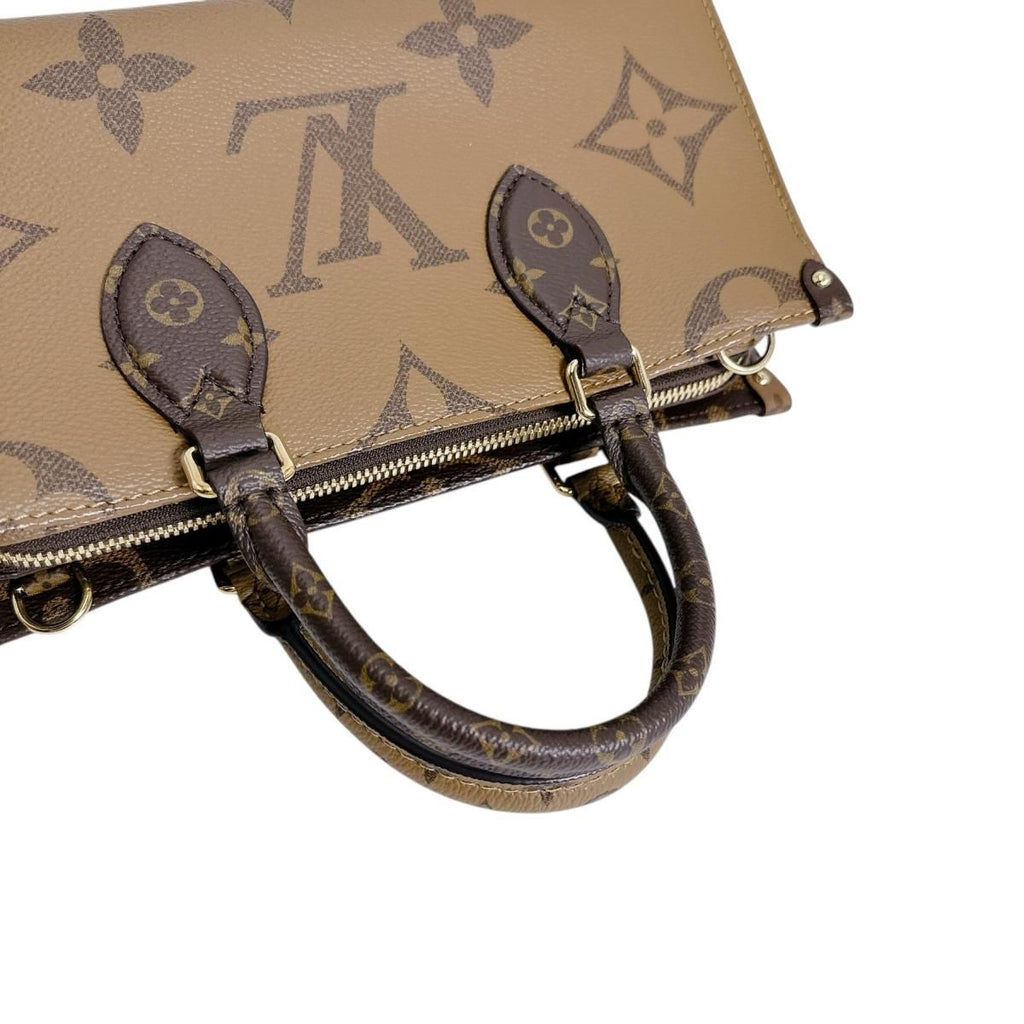 Louis Vuitton Monogram Tote On The Go East West Brown — view 9