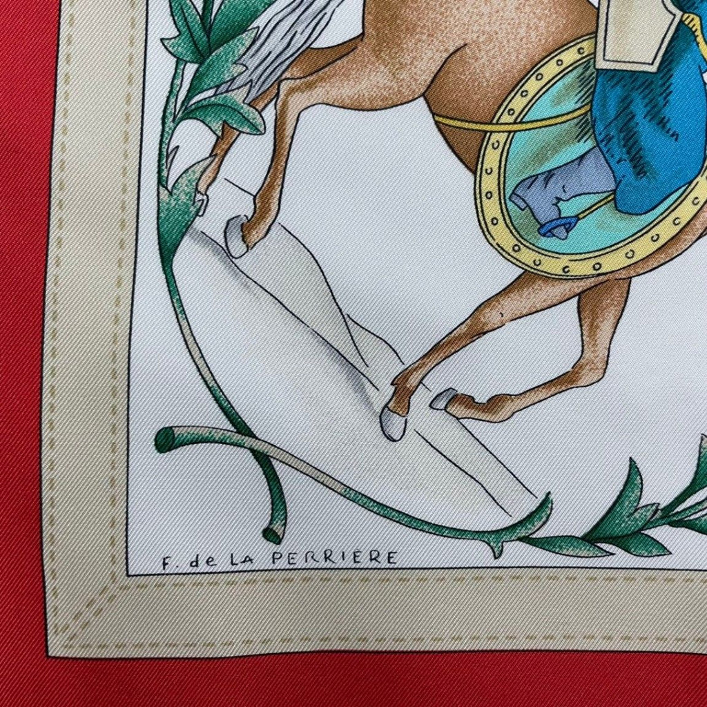 Hermes Scarf Carre 90 Costumes Civils Actuels Modern Citizen Silk — view 8