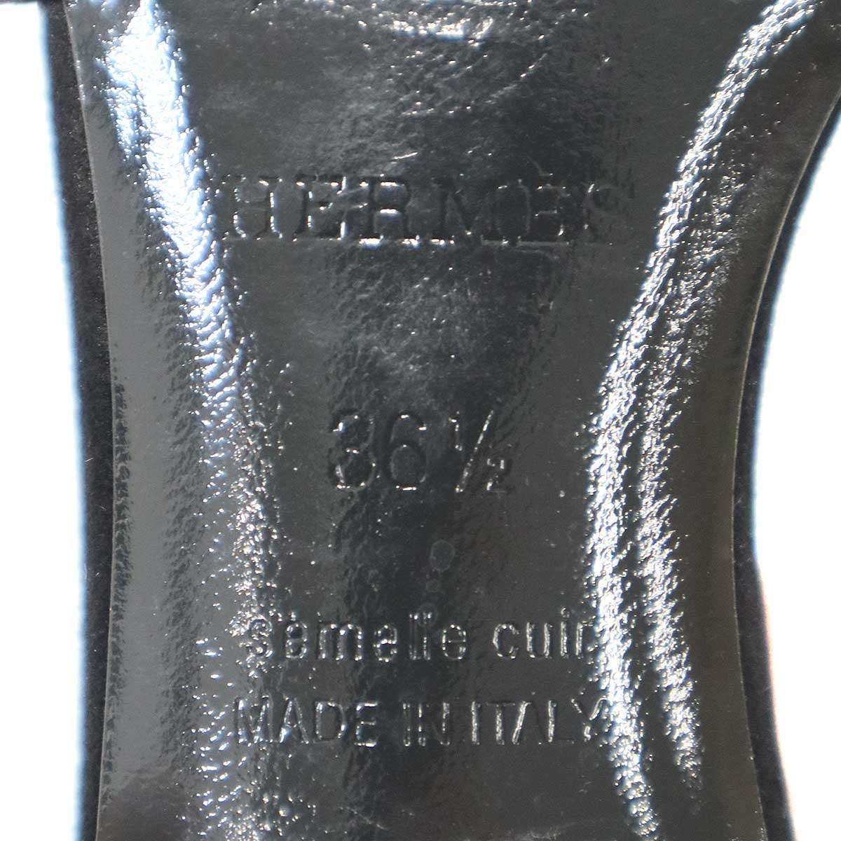 Hermes Oasis Sandal Rhinestone Design Black 36.5 — view 6