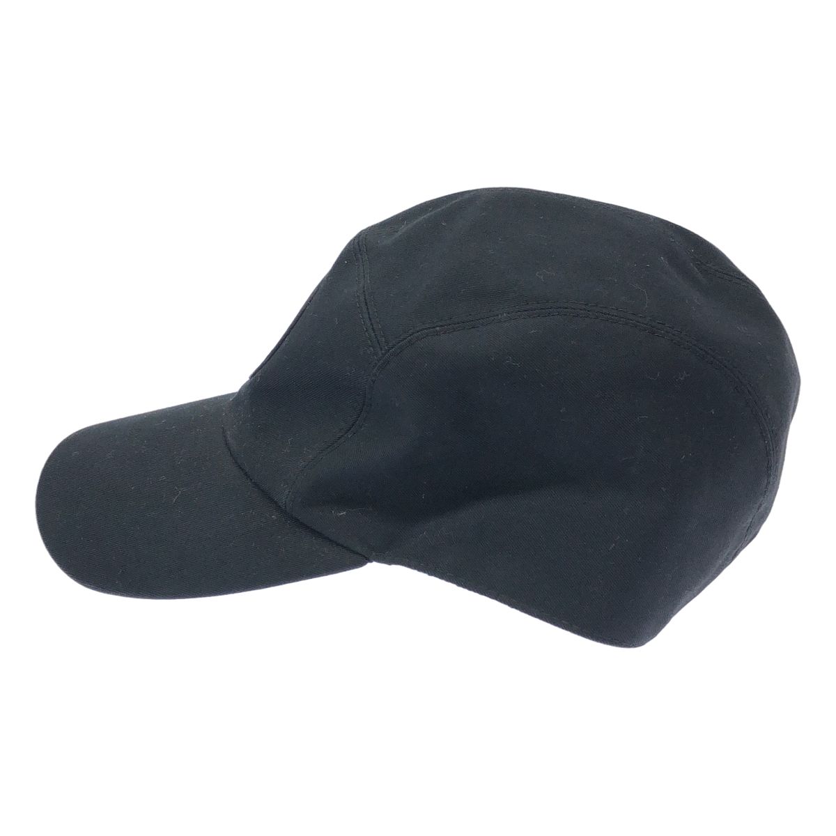 Hermes Nevada Serge Leather Patch Camp Cap Black 60 — view 2