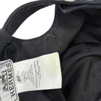 Hermes Nevada Serge Leather Patch Camp Cap Black 60 — view 7