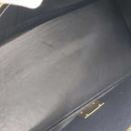 Celine Trapeze Leather Shoulder Bag Green — view 6