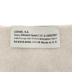 Loewe Cashmere Bill Logo Print Muffler Ivory Beige Scarf — view 3