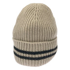 Chanel Logo Patch Cashmere Knit Cap Beige — view 3