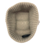 Chanel Logo Patch Cashmere Knit Cap Beige — view 5