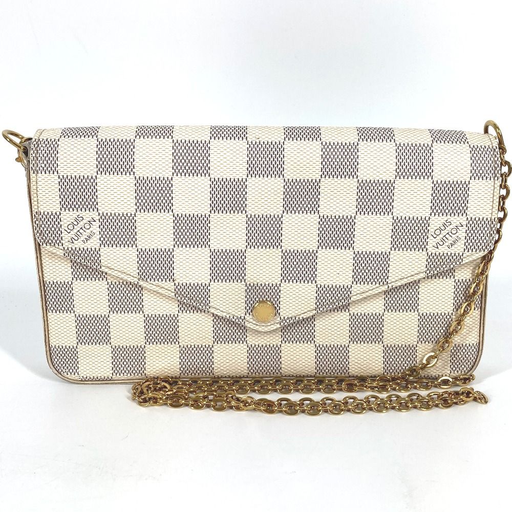 Louis Vuitton Long Wallet Pochette Felicie Damier Azur Canvas Rose — view 2