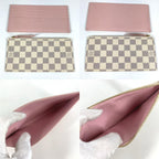 Louis Vuitton Long Wallet Pochette Felicie Damier Azur Canvas Rose — view 9