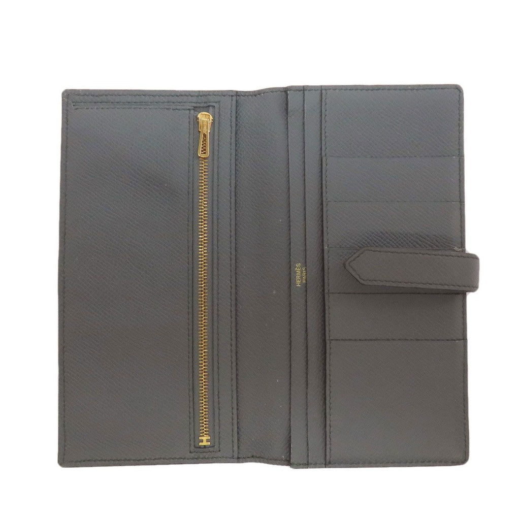Hermes Bearn Souffle Gold Long Wallet Epsom — view 4