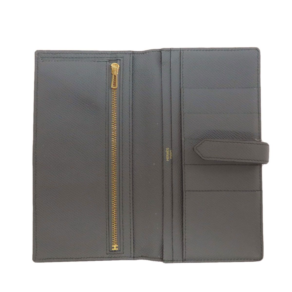 Hermes Bearn Souffle Gold Long Wallet Epsom — view 4