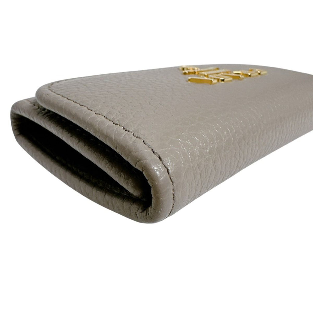 Prada Vitello Grain Leather 6 Key Case Saffiano Grey Ge — view 6