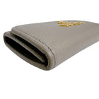 Prada Vitello Grain Leather 6 Key Case Saffiano Grey Ge — view 6