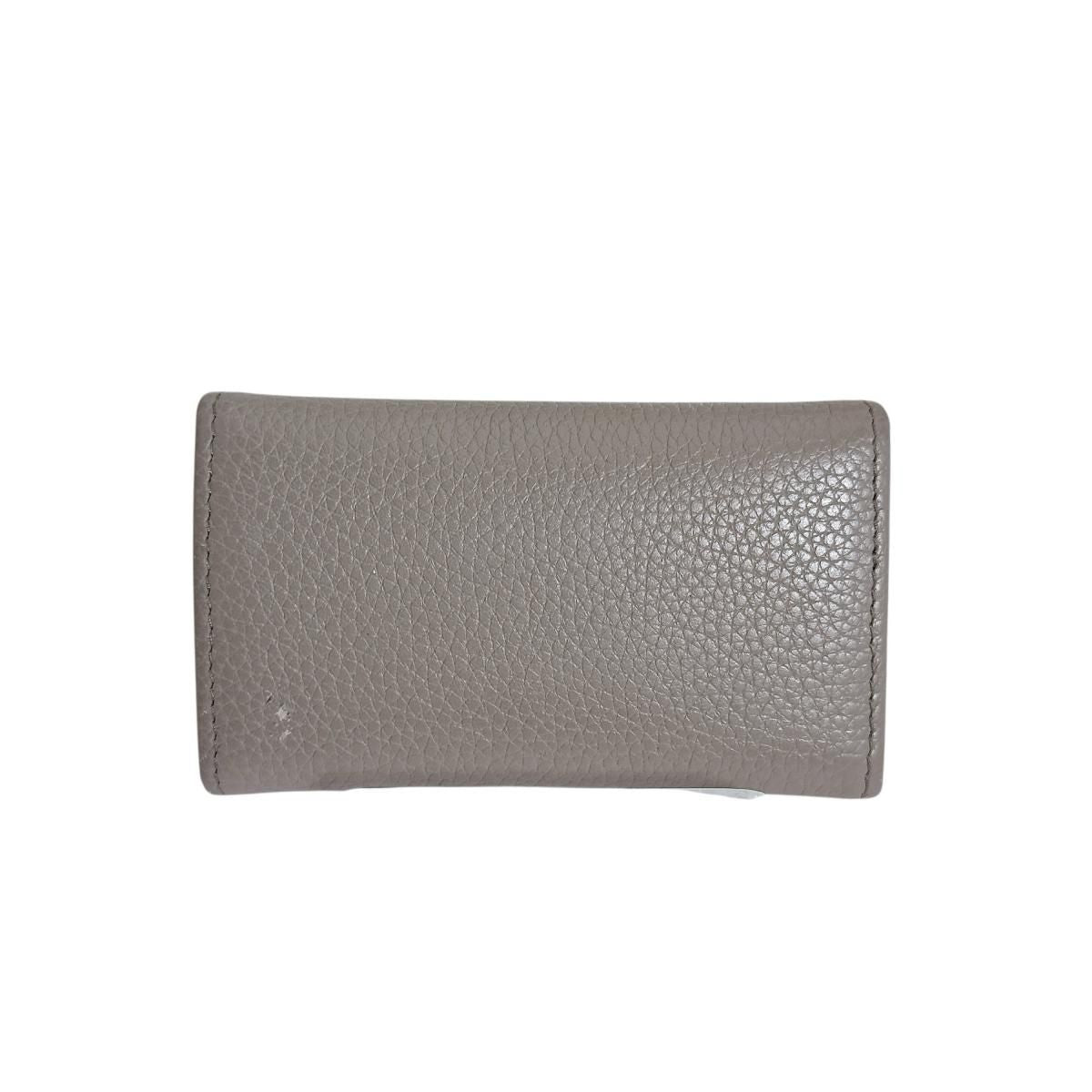 Prada Vitello Grain Leather 6 Key Case Saffiano Grey Ge — view 3