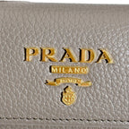 Prada Vitello Grain Leather 6 Key Case Saffiano Grey Ge — view 9