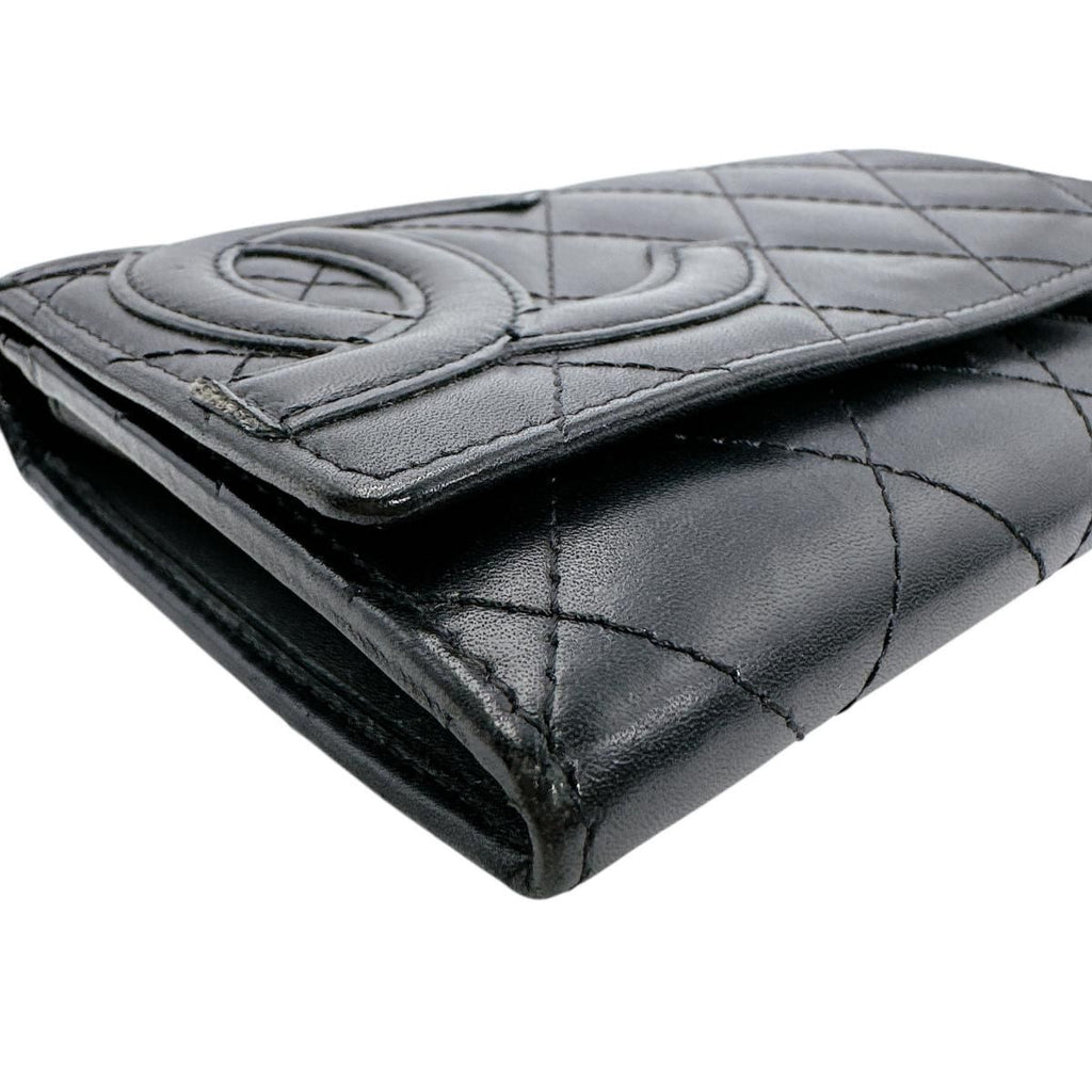 Chanel Cambon Line Wallet Quilted Bifold Black — view 7