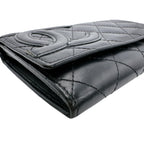 Chanel Cambon Line Wallet Quilted Bifold Black — view 7