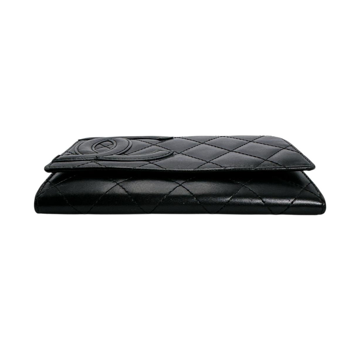 Chanel Cambon Line Wallet Quilted Bifold Black — view 5