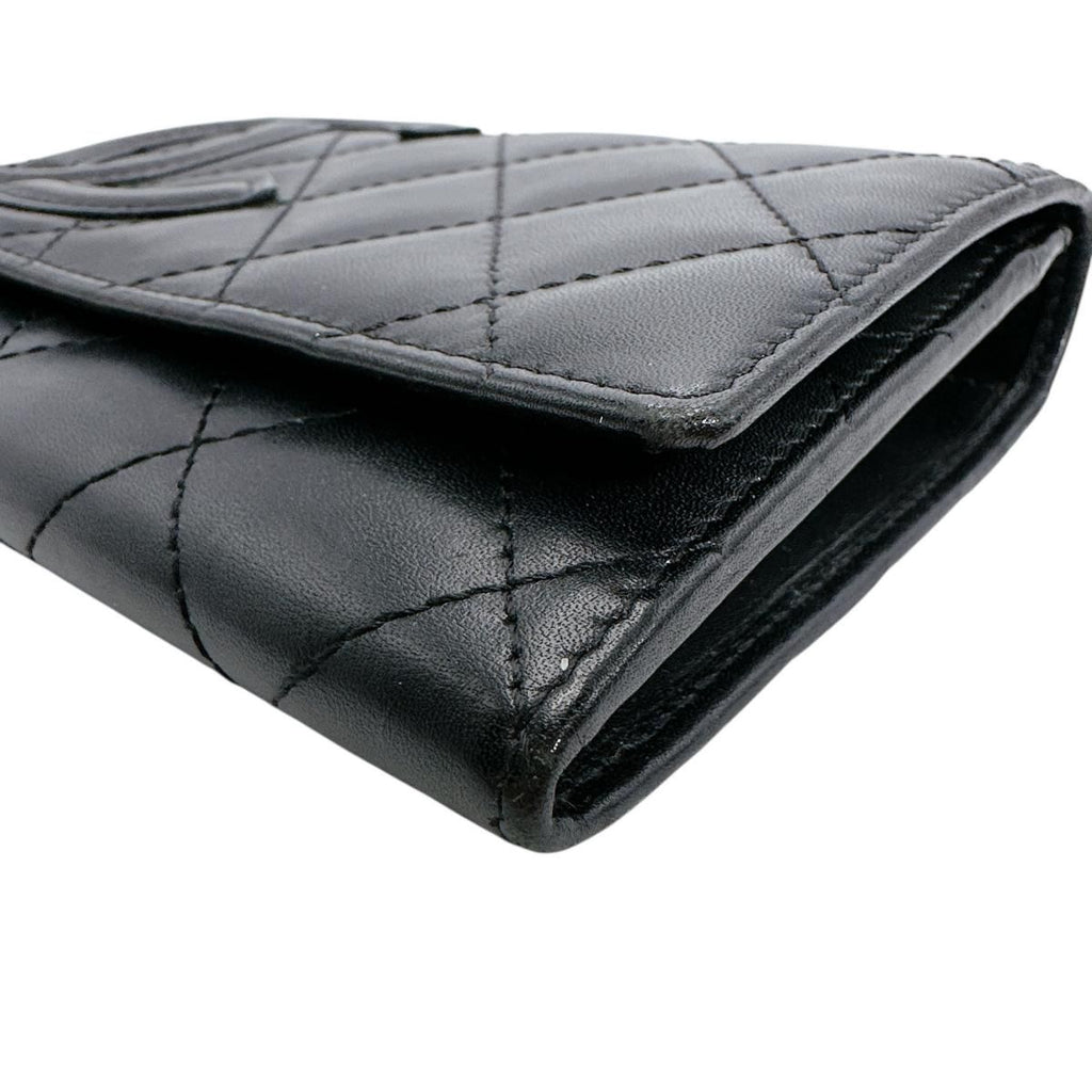 Chanel Cambon Line Wallet Quilted Bifold Black — view 6
