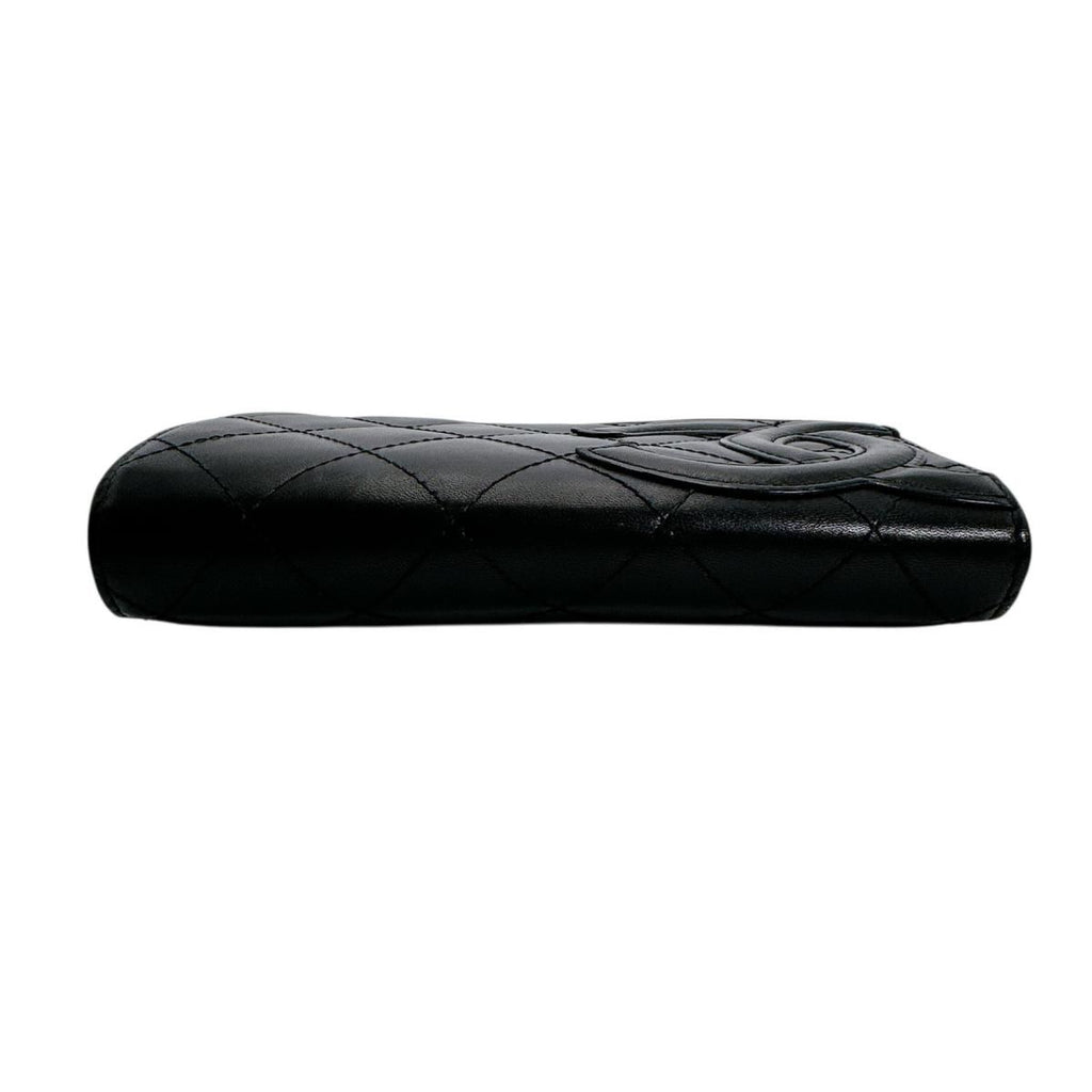Chanel Cambon Line Wallet Quilted Bifold Black — view 4
