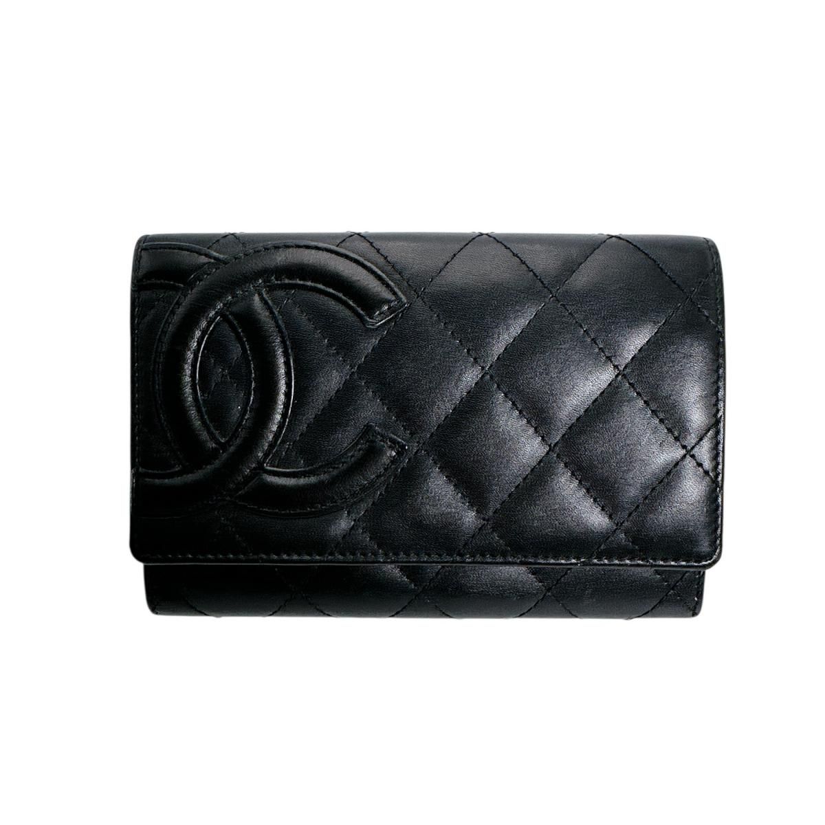 Chanel Cambon Line Wallet Quilted Bifold Black — view 2