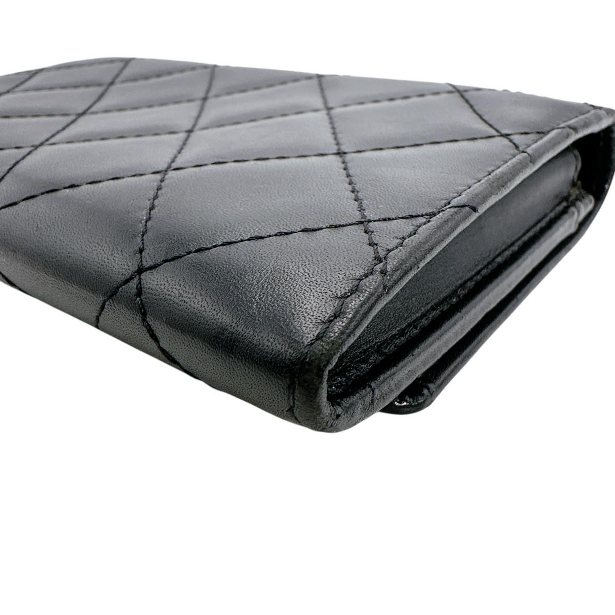 Chanel Cambon Line Wallet Quilted Bifold Black — view 8