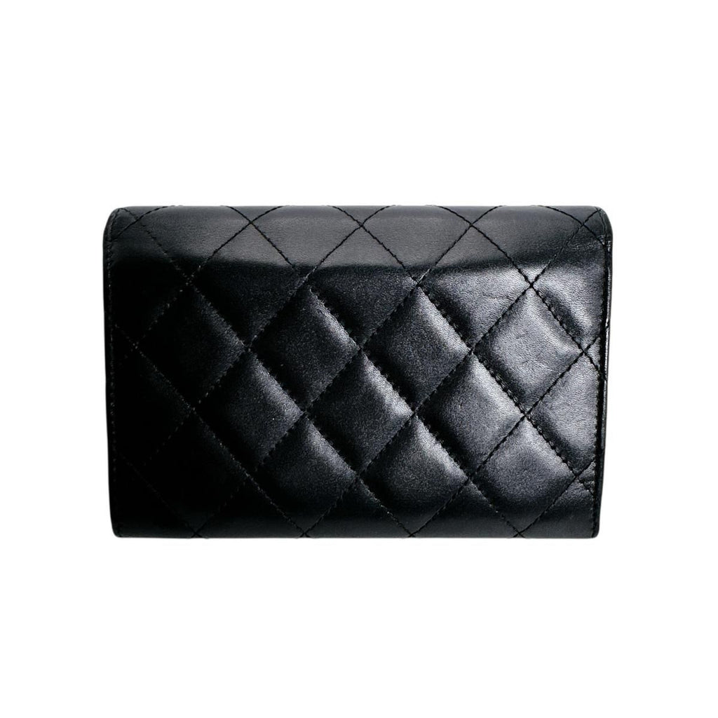 Chanel Cambon Line Wallet Quilted Bifold Black — view 3