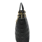 Dior Christian 2-Way Shoulder Bag Cannage Black — view 4