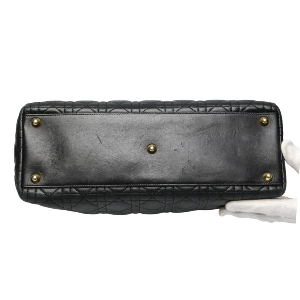 Dior Christian 2-Way Shoulder Bag Cannage Black — view 5