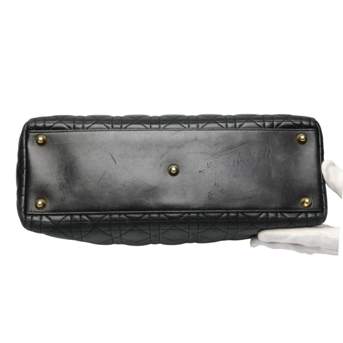Dior Christian 2-Way Shoulder Bag Cannage Black — view 5