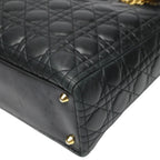 Dior Christian 2-Way Shoulder Bag Cannage Black — view 7