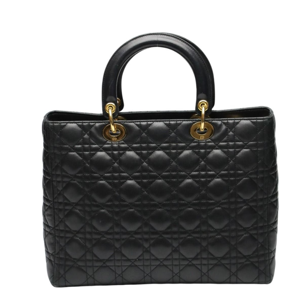 Dior Christian 2-Way Shoulder Bag Cannage Black — view 2
