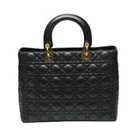 Dior Christian 2-Way Shoulder Bag Cannage Black — view 2