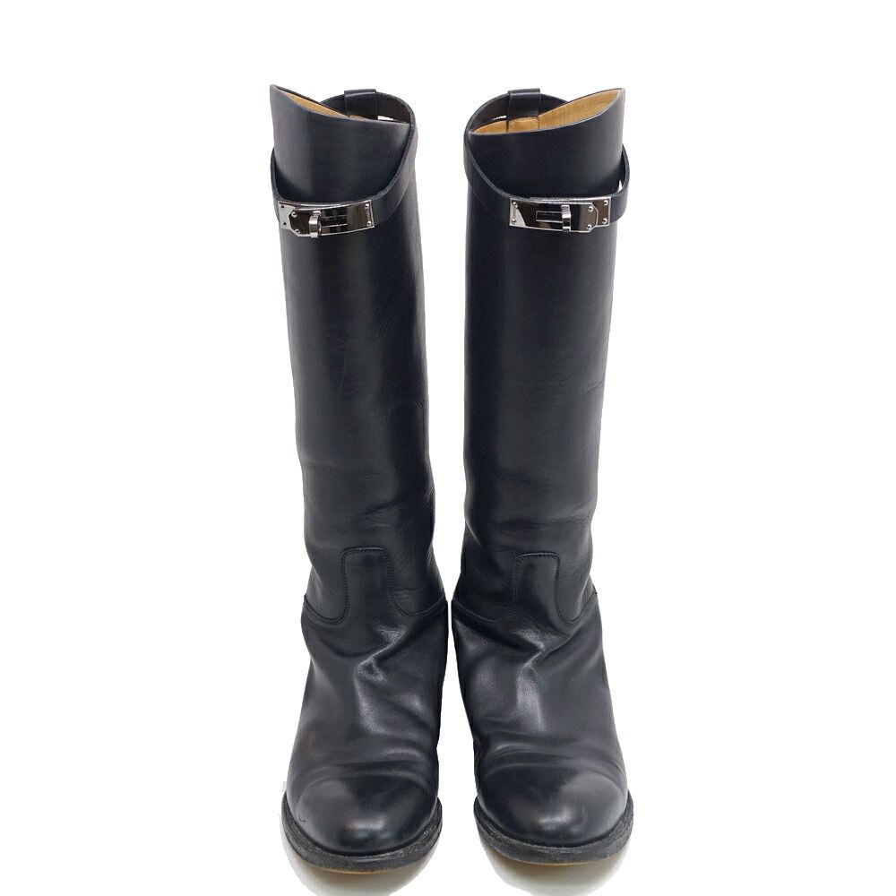 Hermes Jumping Boots Kelly Buckle Long 38 JP — view 3