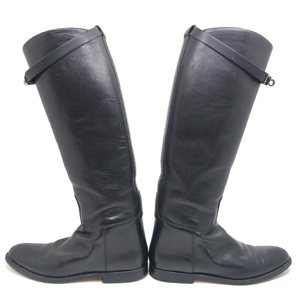 Hermes Jumping Boots Kelly Buckle Long 38 JP — view 5