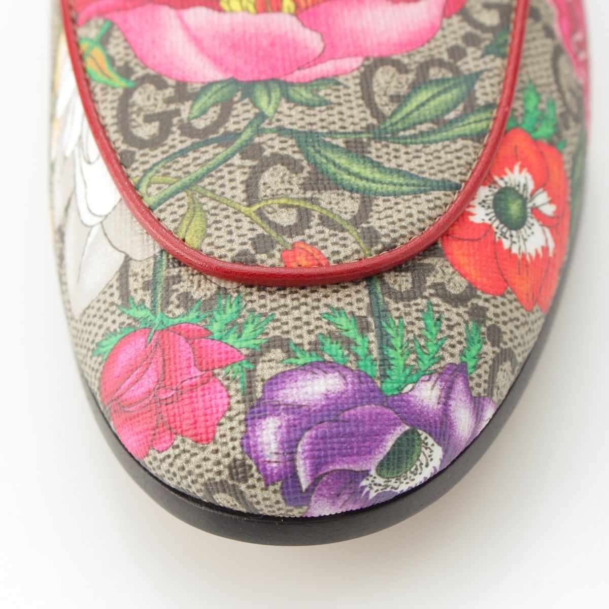 Gucci Flora GG Supreme Michele Bit Loafers Shoes Multicolor 34.5 — view 9