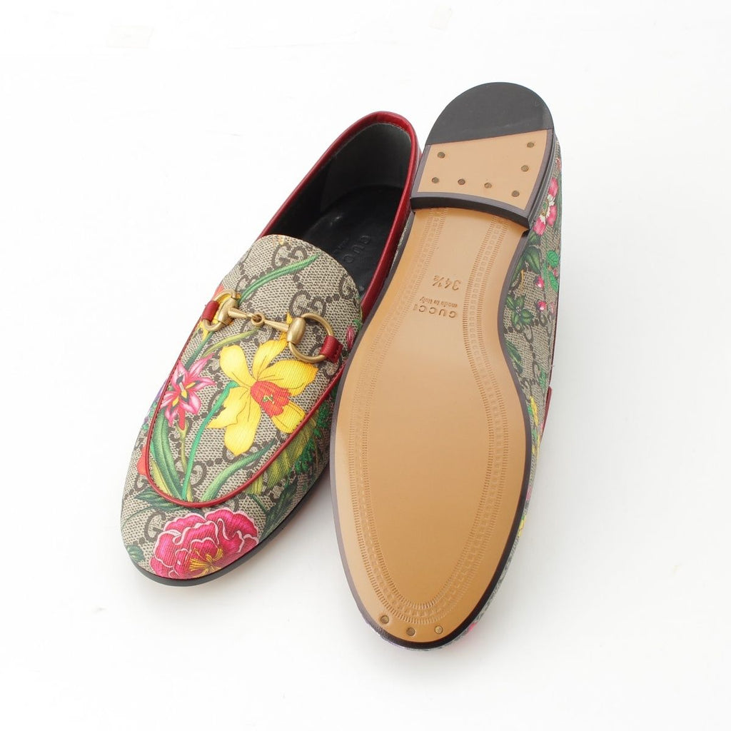 Gucci Flora GG Supreme Michele Bit Loafers Shoes Multicolor 34.5 — view 5