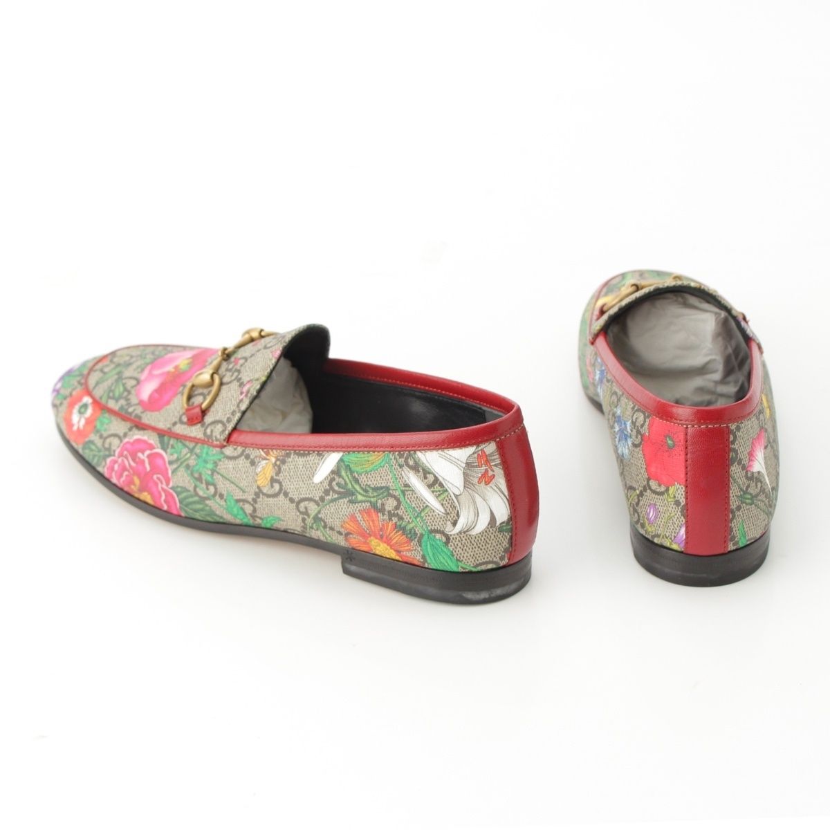 Gucci Flora GG Supreme Michele Bit Loafers Shoes Multicolor 34.5 — view 4