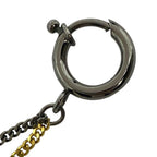 Saint Laurent Charm Key Holder Bag YSL Cassandra Logo Chain Metal Silver — view 3