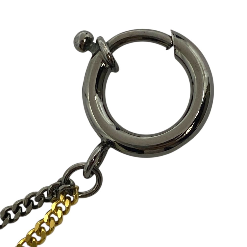 Saint Laurent Charm Key Holder Bag YSL Cassandra Logo Chain Metal Silver — view 3
