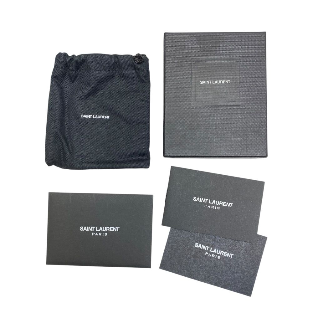 Saint Laurent Charm Key Holder Bag YSL Cassandra Logo Chain Metal Silver — view 9