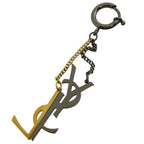 Saint Laurent Charm Key Holder Bag YSL Cassandra Logo Chain Metal Silver — view 2