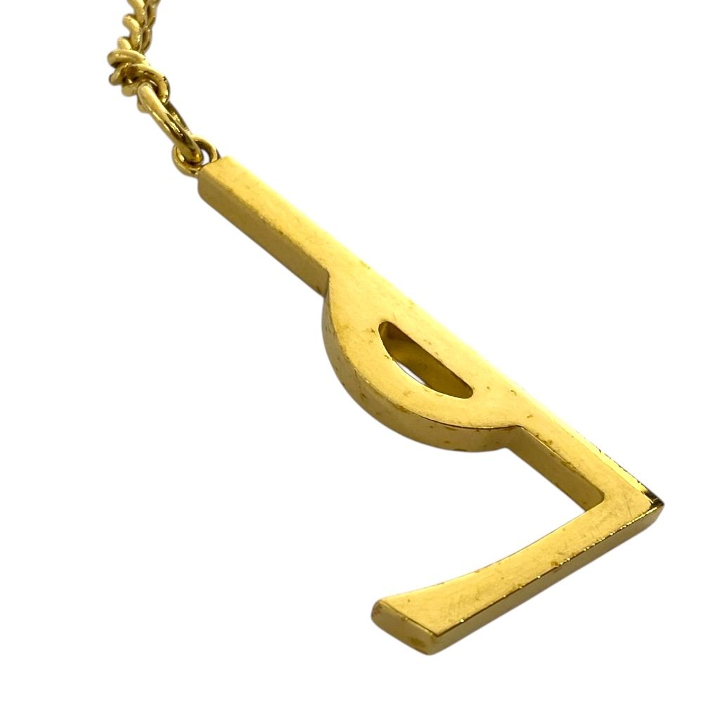 Saint Laurent Charm Key Holder Bag YSL Cassandra Logo Chain Metal Silver — view 7